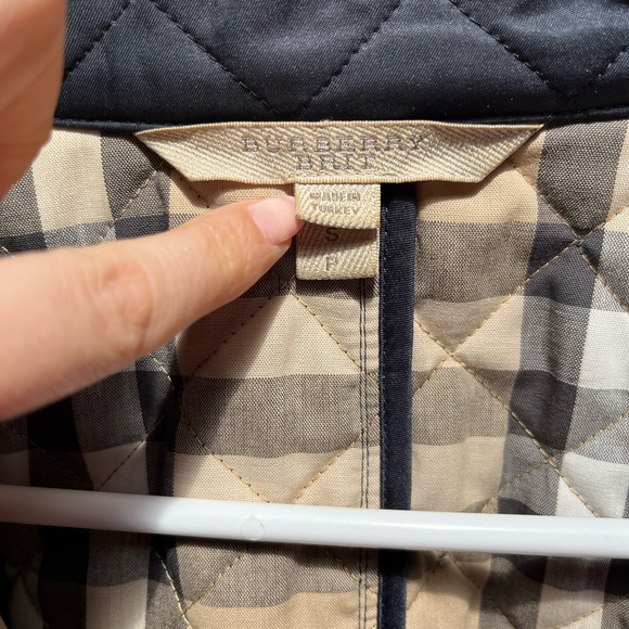 Women’s Burberry Brit Quilted Navy Jacket - Picture 3 of 6